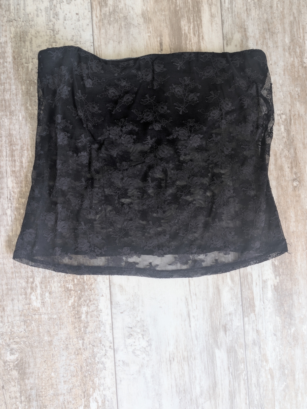 wild fable Black Lace Bandeau Bustier Top Y2K
